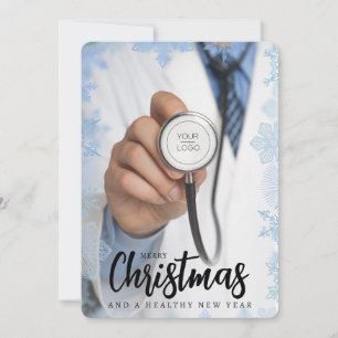 Cartes Pour Fêtes Annuelles Stéthoscope médical personnalisé Joyeux Noël