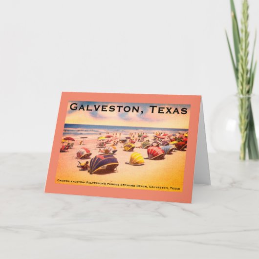 Cartes Pour Fêtes Annuelles Steward Beach, Galveston, Texas (Devant)