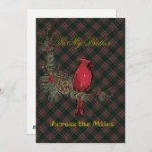 Cartes Pour Fêtes Annuelles Stewart Black Scottish Tartan Brother Christmas (Devant / Derrière)