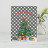 Cartes Pour Fêtes Annuelles Stewart Blue Dress Scottish Clan Tartan Christmas (Debout devant)