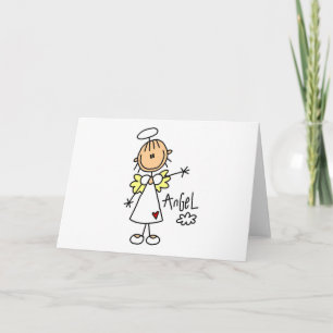 Cartes Pour Fêtes Annuelles Stick Figure Angel T-shirts et cadeaux