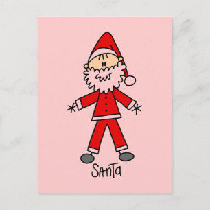Cartes Pour Fêtes Annuelles Stick Figure Santa Claus Tshirts et cadeaux