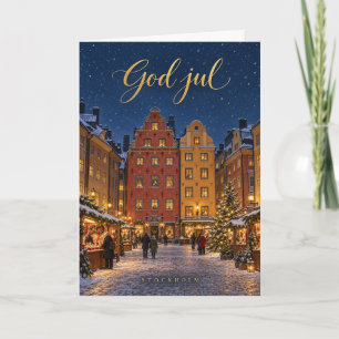 Cartes Pour Fêtes Annuelles Stockholm Gamla Stan Joyeux Noël