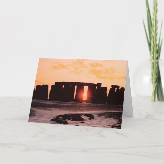 Cartes Pour Fêtes Annuelles Stonehenge, Solstice d'hiver (Devant)