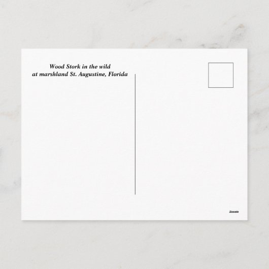 Cartes Pour Fêtes Annuelles Stork de bois dans la nature (Dos)