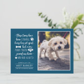 Cartes Pour Fêtes Annuelles Strange Times New Pet Photo Faire-part| Bleu (Debout devant)