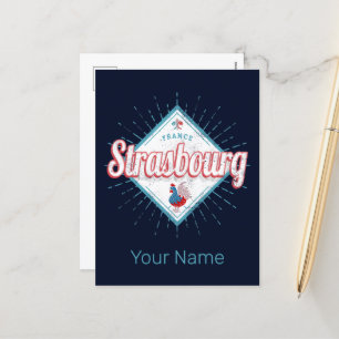 Cartes Pour Fêtes Annuelles Strasbourg Grand Est France Roster Rétro Vintage