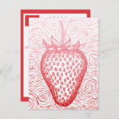 Cartes Pour Fêtes Annuelles strawberry swirls (Devant / Derrière)