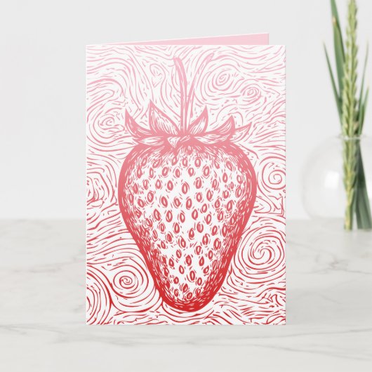 Cartes Pour Fêtes Annuelles strawberry swirls (Devant)