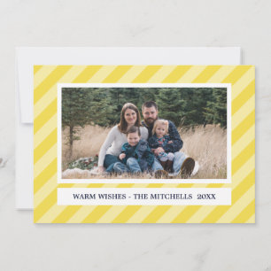Cartes Pour Fêtes Annuelles STRICES JAUNES SANS TEMPS Photo de vacances PE