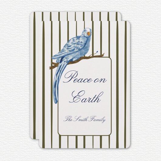 Cartes Pour Fêtes Annuelles Striped Christmas Card