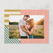 Cartes Pour Fêtes Annuelles Stripes mélangées modernes Un Noël photo (Devant)