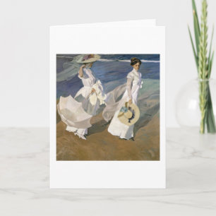 Cartes Pour Fêtes Annuelles Strolling along the Seashore, 1909