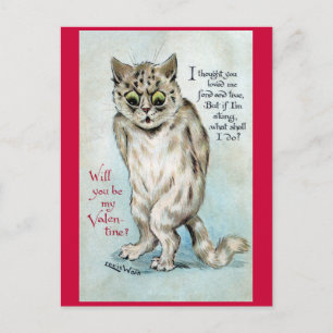 Cartes Pour Fêtes Annuelles Stung Chat Vintage Valentine