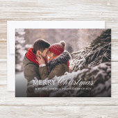 Cartes Pour Fêtes Annuelles Style blanc Script Noël Gradient Photo