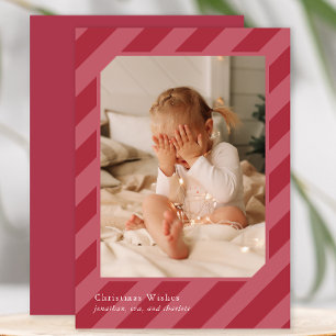 Cartes Pour Fêtes Annuelles Style Christmas Stripes Photo