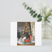 Cartes Pour Fêtes Annuelles Style Dachshund de Noël (Debout devant)