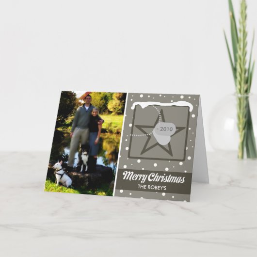 Cartes Pour Fêtes Annuelles Style d'armée de Joyeux Noël (Devant)