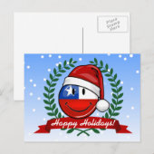 Cartes Pour Fêtes Annuelles Style de Noël de drapeau du Chili (Devant / Derrière)