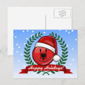 Cartes Pour Fêtes Annuelles Style de Noël du drapeau albanais (Devant / Derrière)