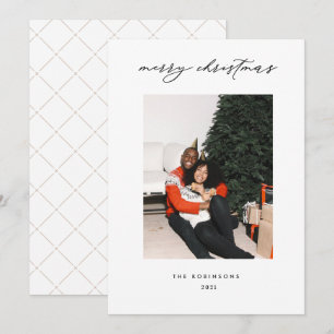 Cartes Pour Fêtes Annuelles Style éditorial moderne Photo de Noël