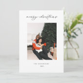 Cartes Pour Fêtes Annuelles Style Editorial Moderne Photo de Noël (Debout devant)