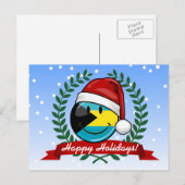 Cartes Pour Fêtes Annuelles Style gai de Noël de drapeau des Bahamas (Devant / Derrière)