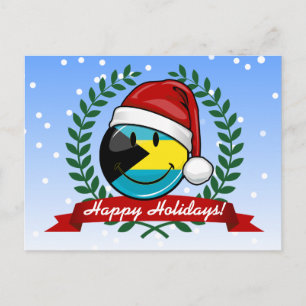 Cartes Pour Fêtes Annuelles Style gai de Noël de drapeau des Bahamas