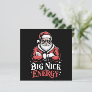 Cartes Pour Fêtes Annuelles Style Grunt grosse énergie Nick drôle de Père Noël
