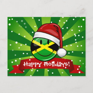Cartes Pour Fêtes Annuelles Style jamaïcain gai de Noël de drapeau