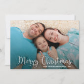 Cartes Pour Fêtes Annuelles Style Joyeux Noël Script photo (Devant)