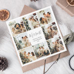 Cartes Pour Fêtes Annuelles Style Merriest Noël Script Photo Collage<br><div class="desc">Imaginez une carte de Noël carré conçue pour répandre la joie et la nostalgie des fêtes. Le recto de la carte est un collage de huit photos qui font chaud au coeur, capturant l'essence de vos célébrations festives et de vos moments chers. Au centre de cette magnifique mosaïque de photos,...</div>