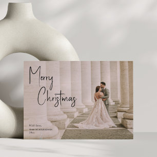 Cartes Pour Fêtes Annuelles Style Noël Script superposition Mariage photo