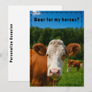 Cartes Pour Fêtes Annuelles Style ranch et ferme country western drôle