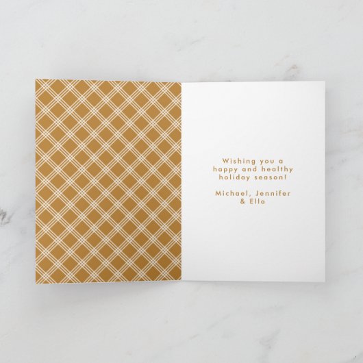 Cartes Pour Fêtes Annuelles Style simple Gold Joyeux Noël 2 Photo (Intérieur)