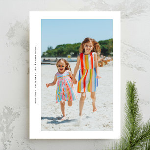Cartes Pour Fêtes Annuelles Style Simple Side Ways Christmas Photo Frame
