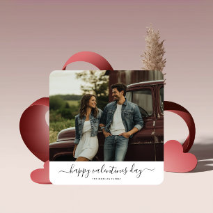 Cartes Pour Fêtes Annuelles Style vintage Couple Famille Photo Valentines Jour