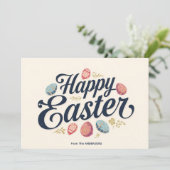 Cartes Pour Fêtes Annuelles Stylish Modern Easter Modern  (Debout devant)