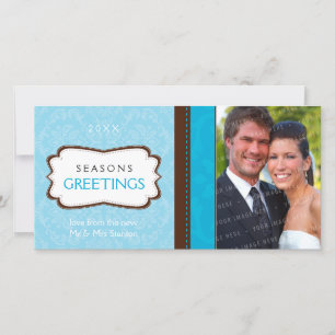 Cartes Pour Fêtes Annuelles STYLISH PHOTOCARD :: divinely damask L4