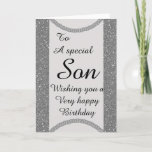 Cartes Pour Fêtes Annuelles Stylish special son Birthday<br><div class="desc">Stylish special son birthday</div>