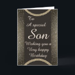 Cartes Pour Fêtes Annuelles Stylish special son Birthday<br><div class="desc">Stylish special son birthday</div>
