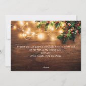 Cartes Pour Fêtes Annuelles Succursale de Mistletoe Salutation de Noël rustiqu (Dos)