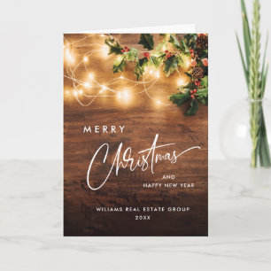 Cartes Pour Fêtes Annuelles Succursale Mistletoe Entreprise Rustique de Noël