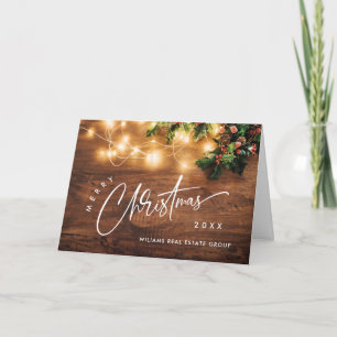 Cartes Pour Fêtes Annuelles Succursale Mistletoe Entreprise Rustique de Noël