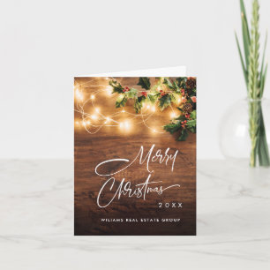 Cartes Pour Fêtes Annuelles Succursale Mistletoe Entreprise Rustique de Noël