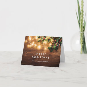 Cartes Pour Fêtes Annuelles Succursale Mistletoe Entreprise Rustique de Noël