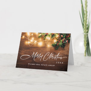 Cartes Pour Fêtes Annuelles Succursale Mistletoe Entreprise Rustique de Noël