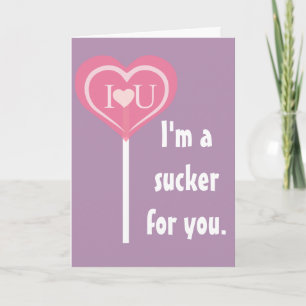 Cartes Pour Fêtes Annuelles Sucker pour vous, Valetine