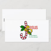 Cartes Pour Fêtes Annuelles Sucre de canne de Jésus (Devant / Derrière)