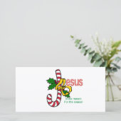 Cartes Pour Fêtes Annuelles Sucre de canne de Jésus (Debout devant)